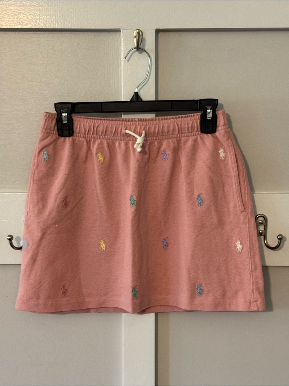 Polo by Ralph Lauren Girl’s Pink Skirt with Multicolor Embroidery Logo